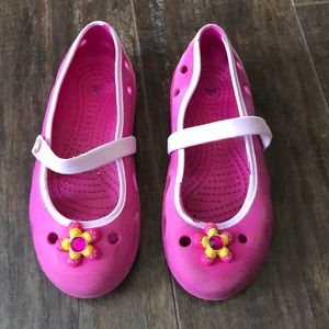 Pink Mary Jane CROCS size 12